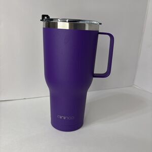 mininoo 40 oz Tumbler with Handle.Insulated Tumbler. Purple